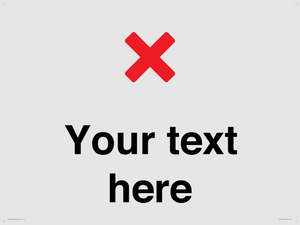 Custom plain background, red cross sign